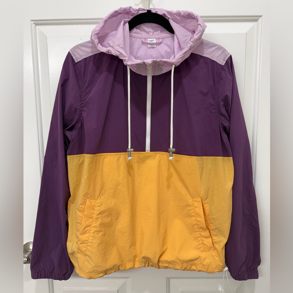 Old Navy Active Women’s Colorblock Half Zip Windbreaker Size M